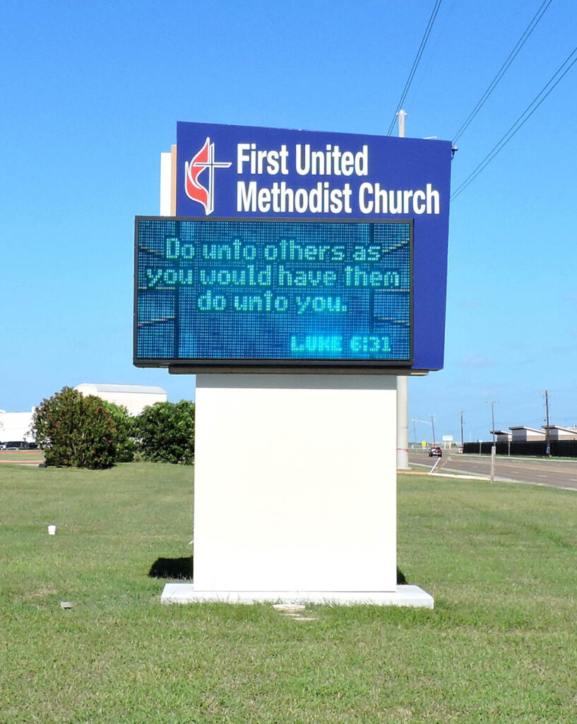 first united methodist church sign