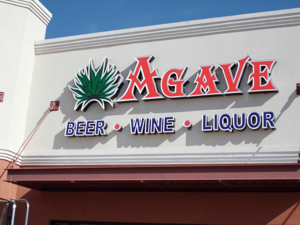 agave liquors sign