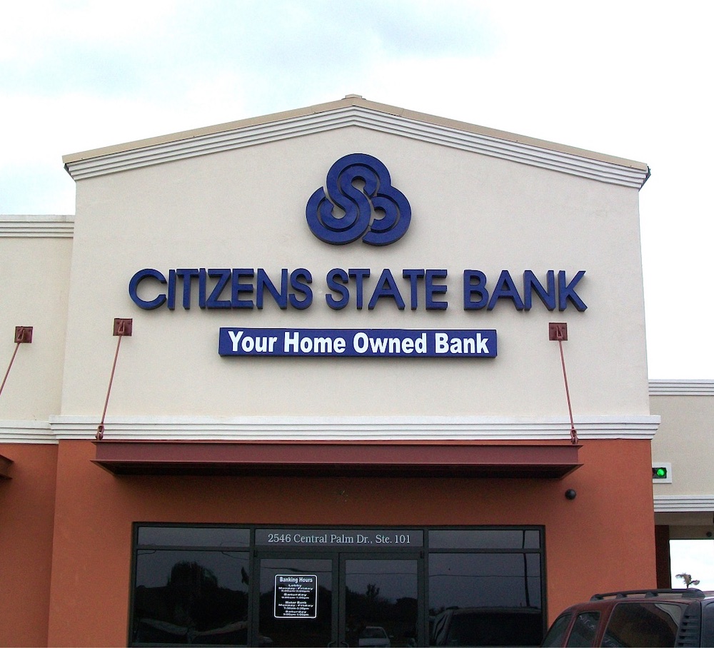 citizens state bank bank sign