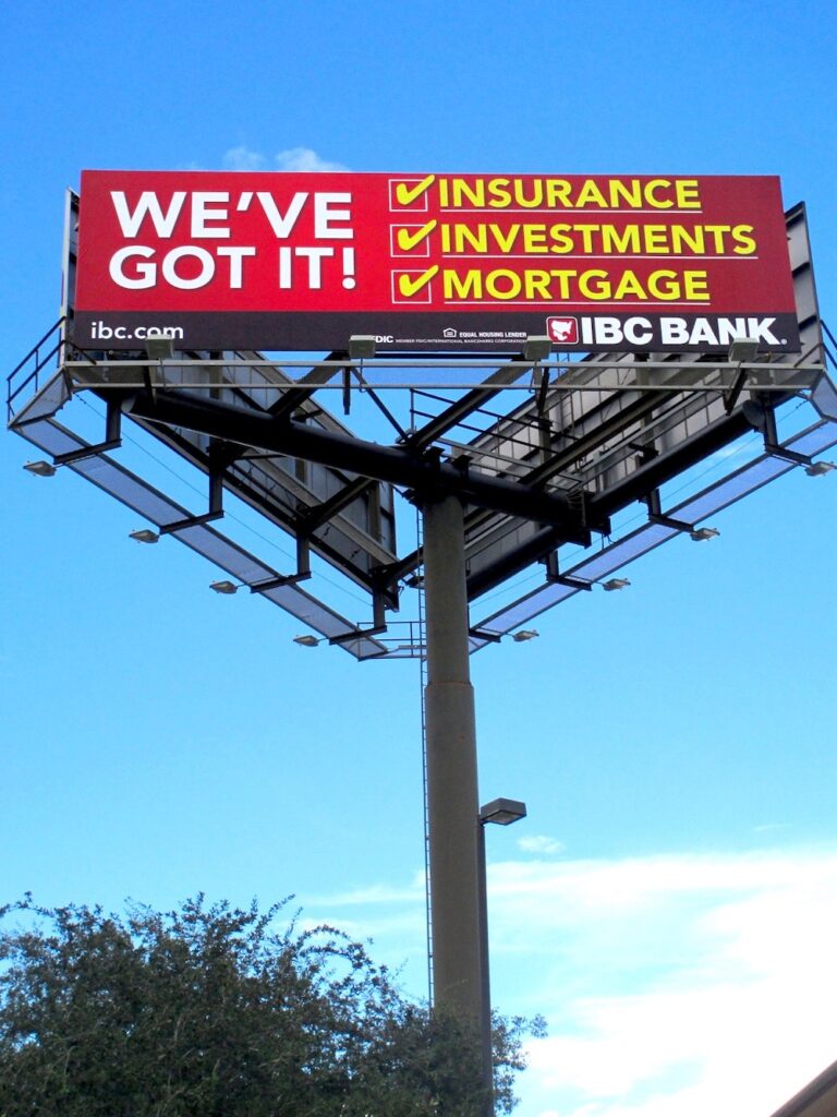 ibc bank billboard sign