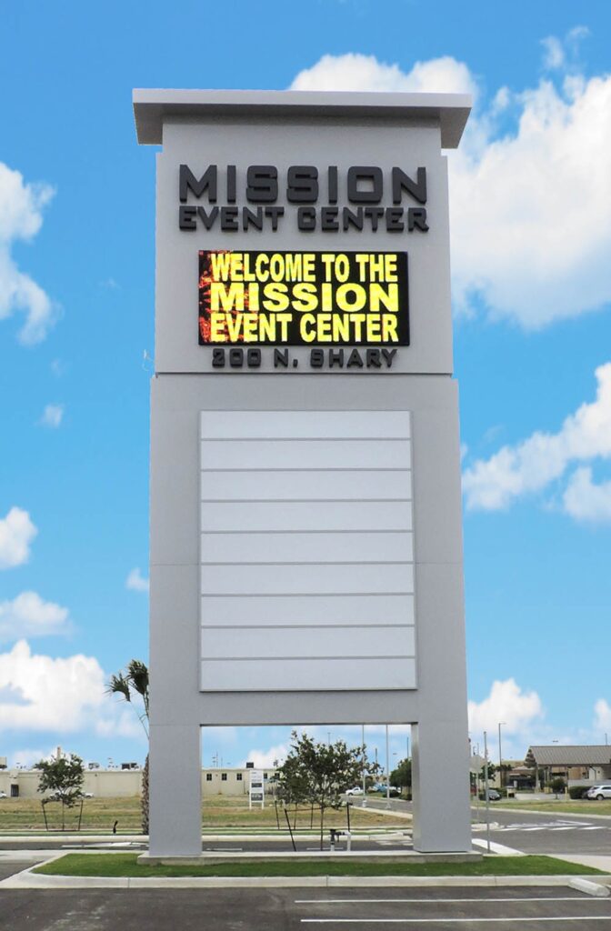mission event center tenant sign