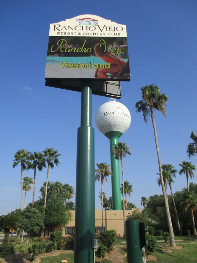 rancho viejo resort & country club pylon color video sign